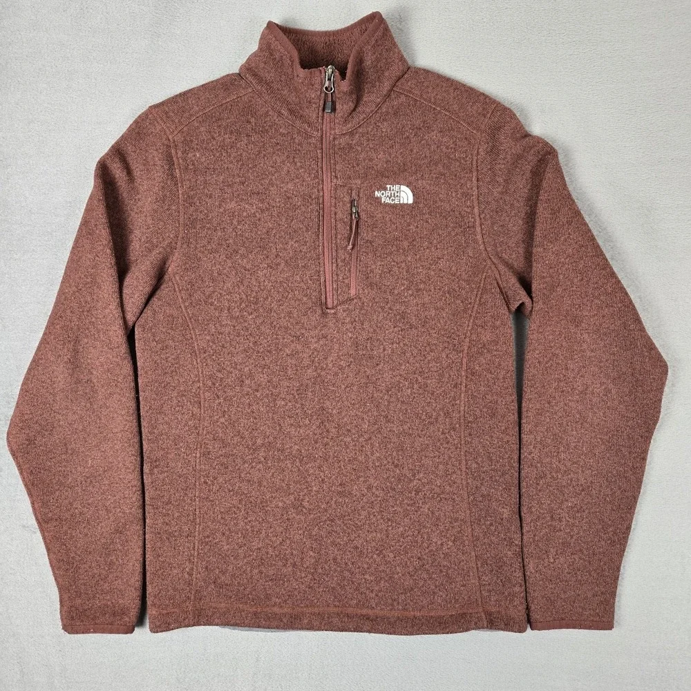 The North Face Jacket Mens Small Gordon Lyons Brown Tech‎ Pullover Fleece